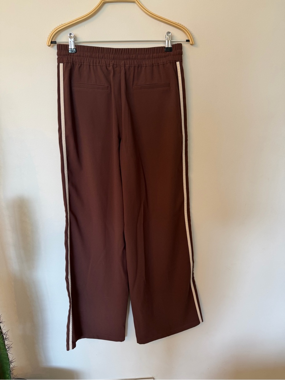 Z Supply Brown Saunder Track Pants with White Side Stripes - Picture 3 of 6